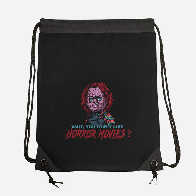 Wait No Horror Movies-None-Drawstring-Bag-AndreusD