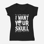 Skull Harvester-Womens-V-Neck-Tee-Getsousa!