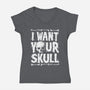 Skull Harvester-Womens-V-Neck-Tee-Getsousa!