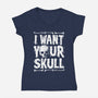 Skull Harvester-Womens-V-Neck-Tee-Getsousa!