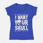 Skull Harvester-Womens-V-Neck-Tee-Getsousa!