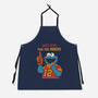 I'm Just Here For The Snacks-Unisex-Kitchen-Apron-Marinho