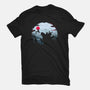Monster King-Womens-Fitted-Tee-rocketman_art