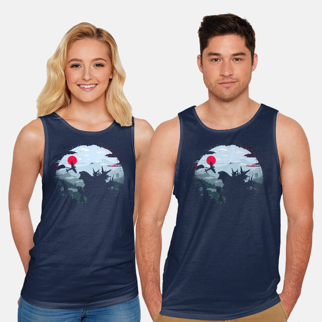 Monster King-Unisex-Basic-Tank-rocketman_art