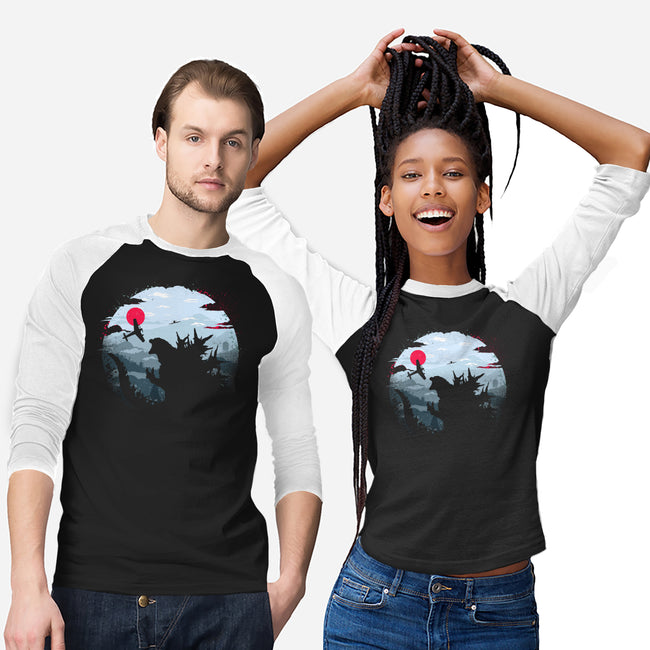 Monster King-Unisex-Baseball-Tee-rocketman_art