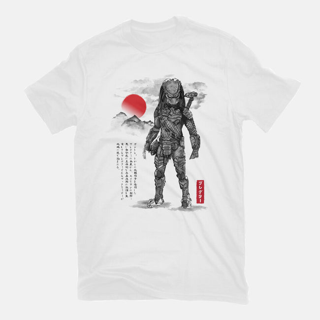 Wolf Predator Sumi-e-Womens-Fitted-Tee-DrMonekers