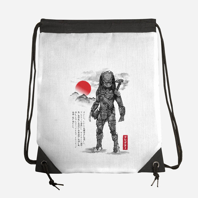 Wolf Predator Sumi-e-None-Drawstring-Bag-DrMonekers