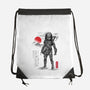 Wolf Predator Sumi-e-None-Drawstring-Bag-DrMonekers