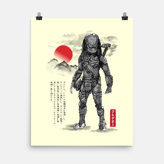 Wolf Predator Sumi-e-None-Matte-Poster-DrMonekers