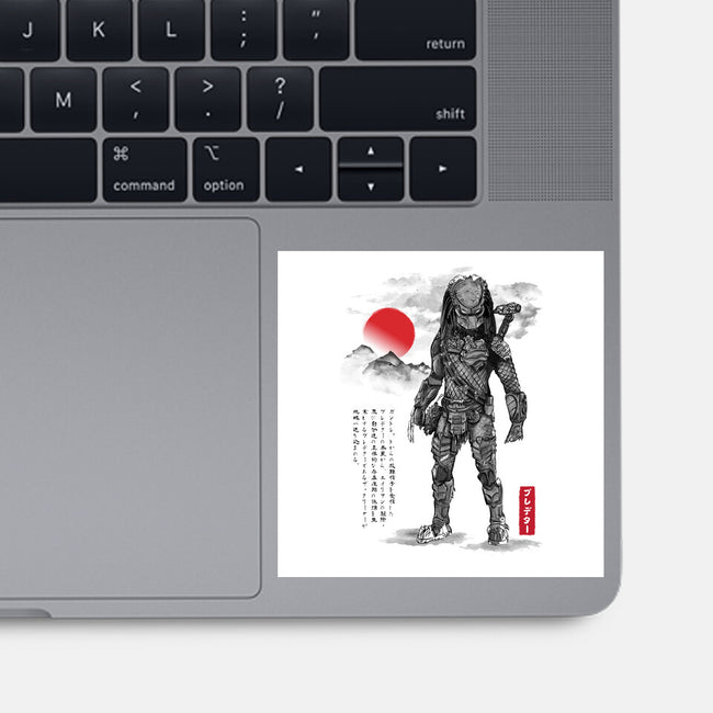 Wolf Predator Sumi-e-None-Glossy-Sticker-DrMonekers