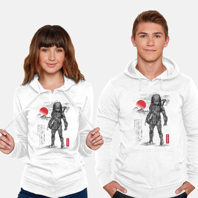 Wolf Predator Sumi-e-Unisex-Pullover-Sweatshirt-DrMonekers