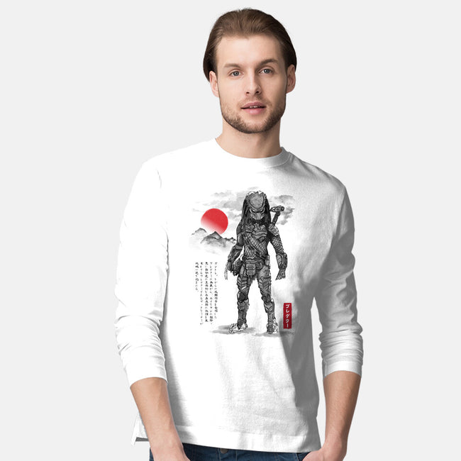 Wolf Predator Sumi-e-Mens-Long Sleeved-Tee-DrMonekers
