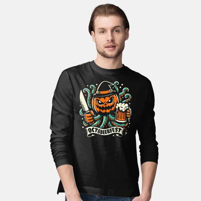 The Great Pumpkin Kraken-Mens-Long Sleeved-Tee-Trendsdk