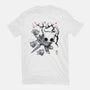Little Ghost Sumi-E-Womens-Basic-Tee-Astrobot Invention