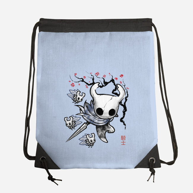 Little Ghost Sumi-E-None-Drawstring-Bag-Astrobot Invention