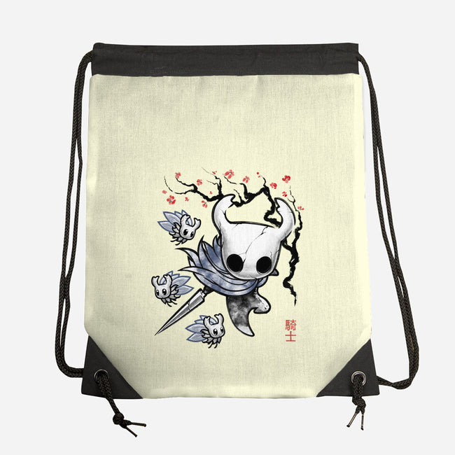 Little Ghost Sumi-E-None-Drawstring-Bag-Astrobot Invention
