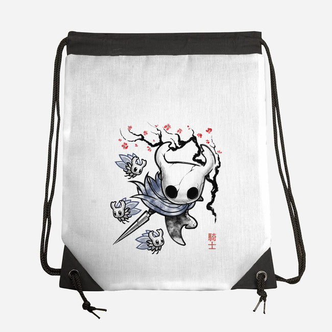 Little Ghost Sumi-E-None-Drawstring-Bag-Astrobot Invention