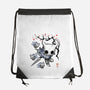 Little Ghost Sumi-E-None-Drawstring-Bag-Astrobot Invention