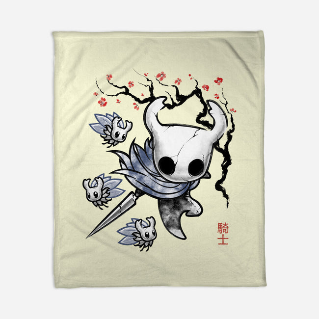 Little Ghost Sumi-E-None-Fleece-Blanket-Astrobot Invention