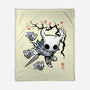 Little Ghost Sumi-E-None-Fleece-Blanket-Astrobot Invention