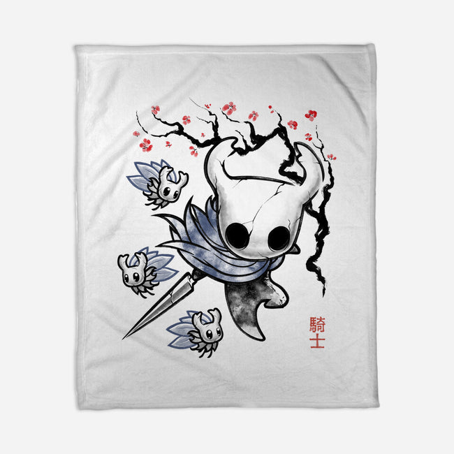 Little Ghost Sumi-E-None-Fleece-Blanket-Astrobot Invention