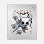 Little Ghost Sumi-E-None-Fleece-Blanket-Astrobot Invention