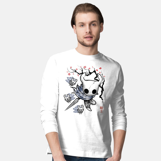 Little Ghost Sumi-E-Mens-Long Sleeved-Tee-Astrobot Invention