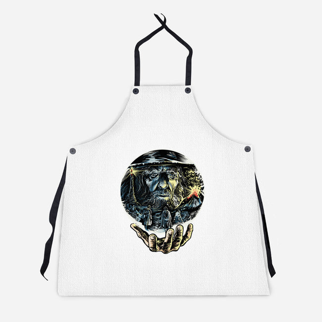 Visions Of The Dark Lord-Unisex-Kitchen-Apron-zascanauta