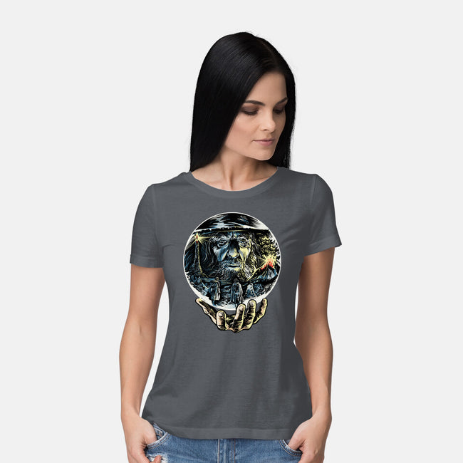 Visions Of The Dark Lord-Womens-Basic-Tee-zascanauta