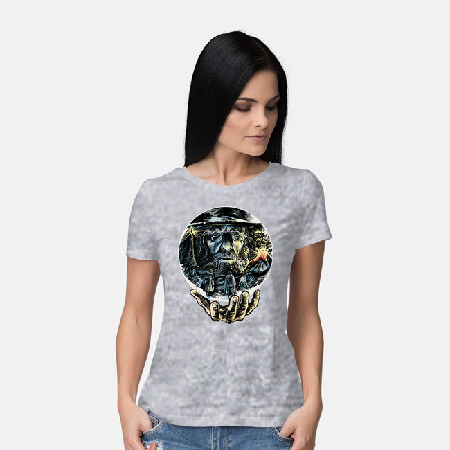 Visions Of The Dark Lord-Womens-Basic-Tee-zascanauta