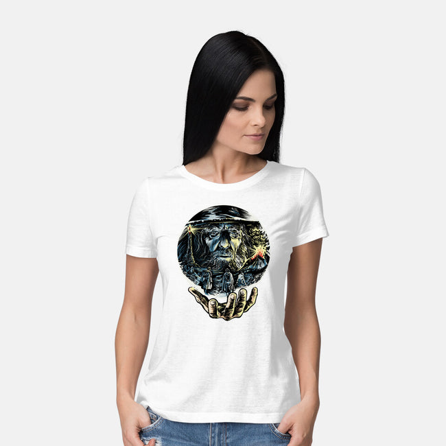Visions Of The Dark Lord-Womens-Basic-Tee-zascanauta