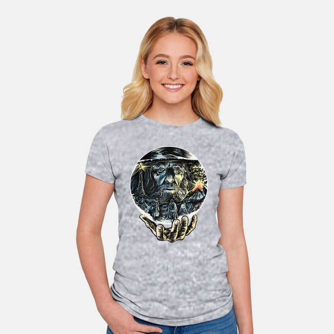 Visions Of The Dark Lord-Womens-Fitted-Tee-zascanauta