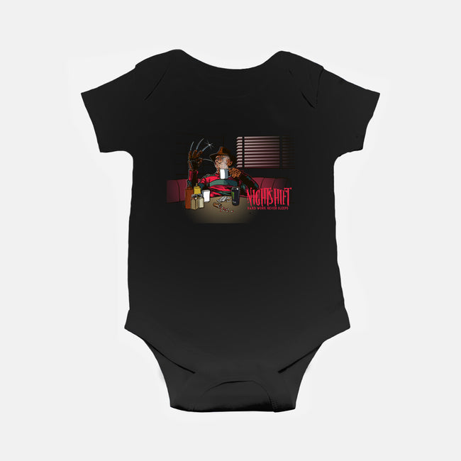 Hard Work Never Sleeps-Baby-Basic-Onesie-AndreusD