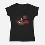 Hard Work Never Sleeps-Womens-V-Neck-Tee-AndreusD