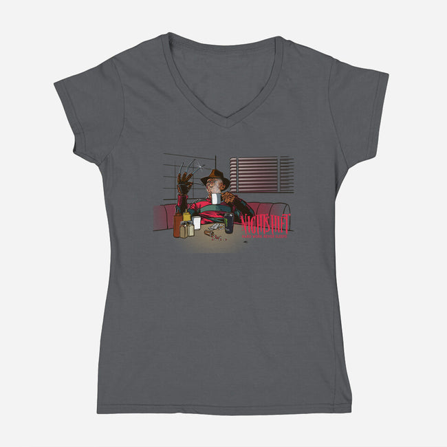 Hard Work Never Sleeps-Womens-V-Neck-Tee-AndreusD