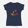 Hard Work Never Sleeps-Womens-V-Neck-Tee-AndreusD