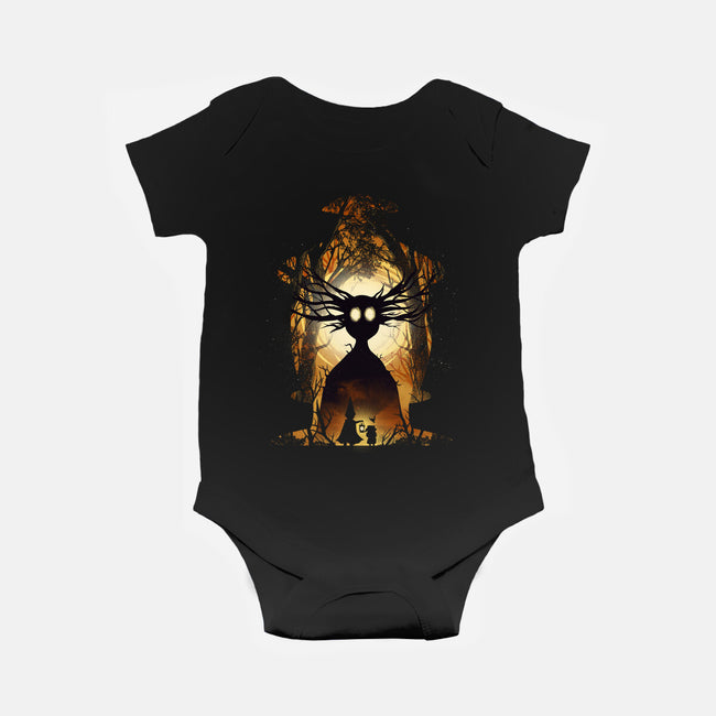 Into The Unknown Wall-Baby-Basic-Onesie-dandingeroz