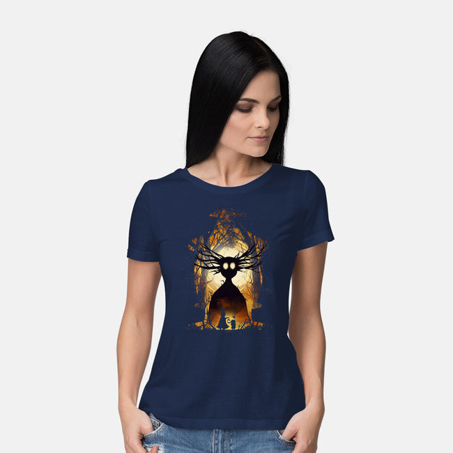 Into The Unknown Wall-Womens-Basic-Tee-dandingeroz