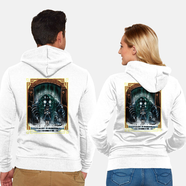 The Protector Under The Sea-Unisex-Zip-Up-Sweatshirt-zascanauta