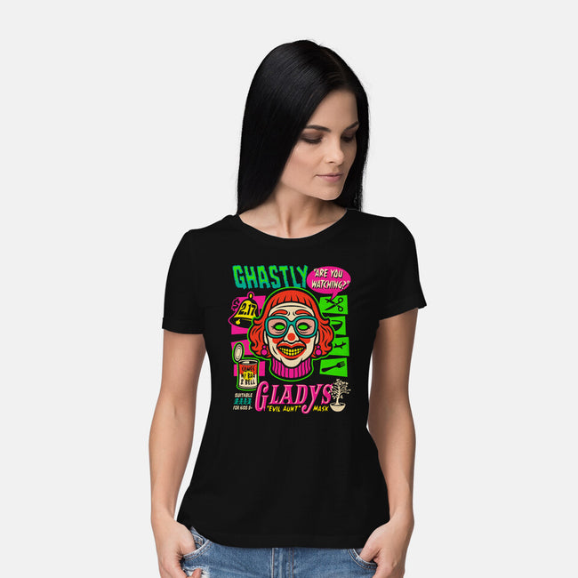 Ghastly Gladys-Womens-Basic-Tee-Wheels
