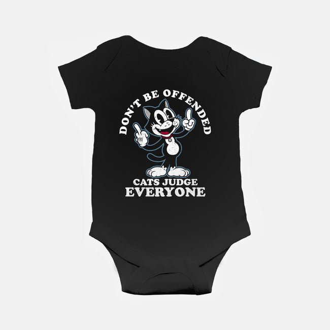 Cats Judge Everyone-Baby-Basic-Onesie-Nemons