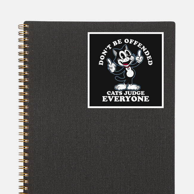 Cats Judge Everyone-None-Glossy-Sticker-Nemons