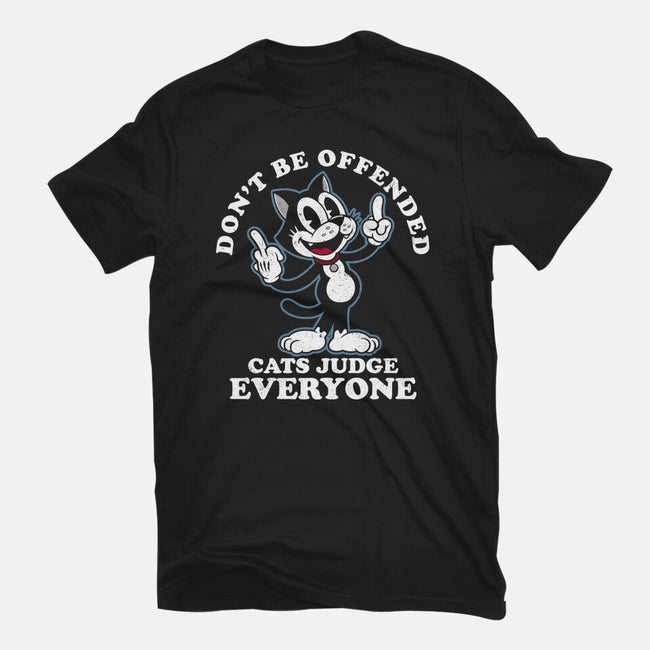 Cats Judge Everyone-Womens-Basic-Tee-Nemons