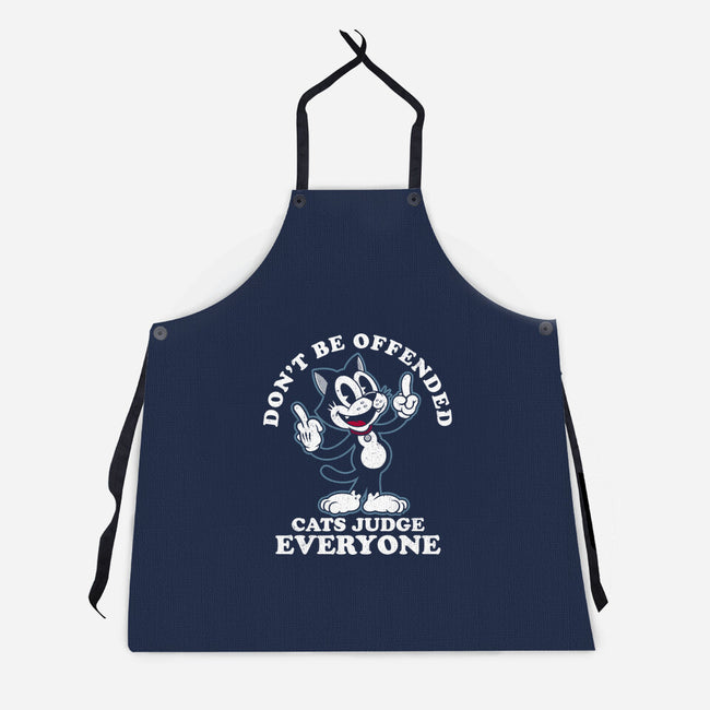 Cats Judge Everyone-Unisex-Kitchen-Apron-Nemons