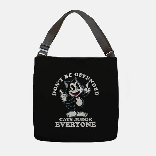 Cats Judge Everyone-None-Adjustable Tote-Bag-Nemons