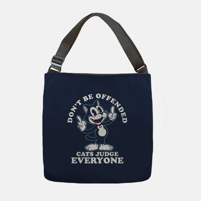 Cats Judge Everyone-None-Adjustable Tote-Bag-Nemons