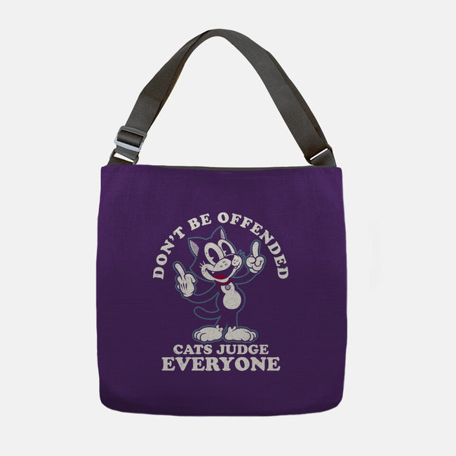 Cats Judge Everyone-None-Adjustable Tote-Bag-Nemons