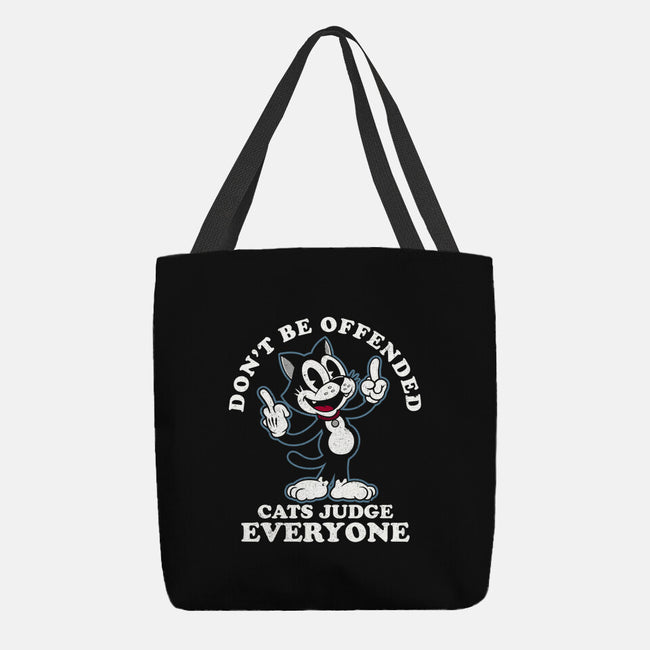 Cats Judge Everyone-None-Basic Tote-Bag-Nemons