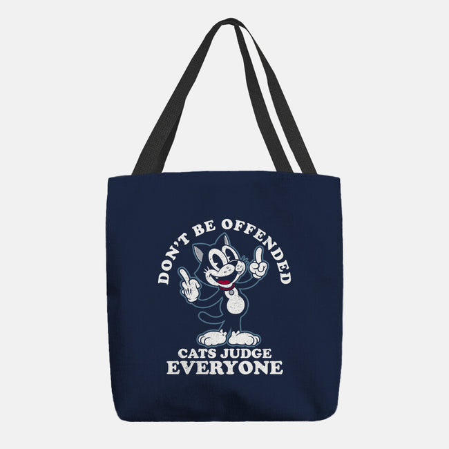 Cats Judge Everyone-None-Basic Tote-Bag-Nemons