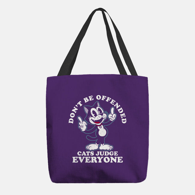 Cats Judge Everyone-None-Basic Tote-Bag-Nemons